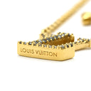 ルイヴィトン LOUIS VUITTON LV アイコニック M00596 ゴールド GP ストラス ネックレス ロゴ モノグラムフラワー LVイニシャル LVサークル