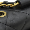 シャネル CHANEL マトラッセ トップハンドル スモール AS1357 ブラック カーフ 2WAYバッグ マットゴールド金具 黒 チェーンショルダー