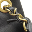 シャネル CHANEL マトラッセ トップハンドル スモール AS1357 ブラック カーフ 2WAYバッグ マットゴールド金具 黒 チェーンショルダー