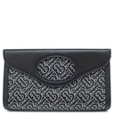 バーバリー BURBERRY BTロゴ レザー ショルダー ブラック レザー 2WAYバッグ シルバー金具 黒 白 ショルダー クラッチ