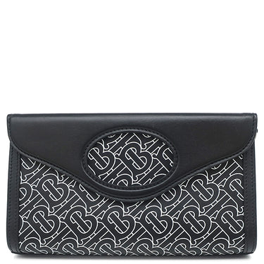 バーバリー BURBERRY BTロゴ レザー ショルダー ブラック レザー 2WAYバッグ シルバー金具 黒 白 ショルダー クラッチ