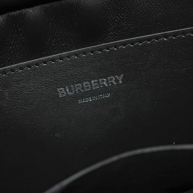 バーバリー BURBERRY BTロゴ レザー ショルダー ブラック レザー 2WAYバッグ シルバー金具 黒 白 ショルダー クラッチ