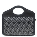 バーバリー BURBERRY BTロゴ レザー ショルダー ブラック レザー 2WAYバッグ シルバー金具 黒 白 ショルダー クラッチ