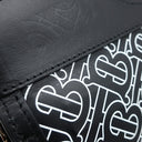 バーバリー BURBERRY BTロゴ レザー ショルダー ブラック レザー 2WAYバッグ シルバー金具 黒 白 ショルダー クラッチ