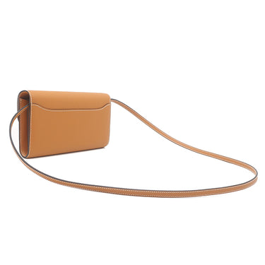 エルメス HERMES コンスタンス ロング トゥー ゴー トフィ ヴォーエプソン 長財布 ゴールド金具 茶 二つ折り財布