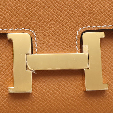 エルメス HERMES コンスタンス ロング トゥー ゴー トフィ ヴォーエプソン 長財布 ゴールド金具 茶 二つ折り財布