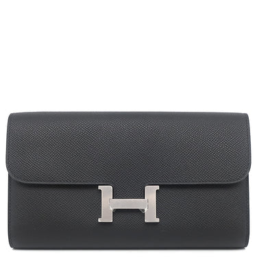 エルメス HERMES コンスタンス ロング トゥー ゴー ブラック ヴォーエプソン 長財布 シルバー金具 新品 未使用 黒 二つ折り財布