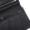 エルメス HERMES ベアンスフレ ブラック シェブルミゾル 長財布 シルバー金具 黒 二つ折り財布