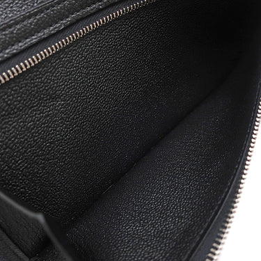 エルメス HERMES ベアンスフレ ブラック シェブルミゾル 長財布 シルバー金具 黒 二つ折り財布