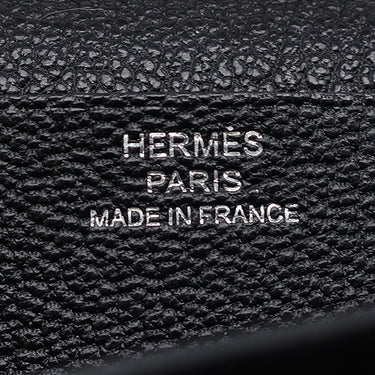 エルメス HERMES ベアンスフレ ブラック シェブルミゾル 長財布 シルバー金具 黒 二つ折り財布