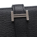 エルメス HERMES ベアンスフレ ブラック シェブルミゾル 長財布 シルバー金具 黒 二つ折り財布