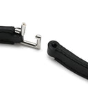 エルメス HERMES リヴァル ドゥブルトゥール ブラック レザー メタル ブレスレット シルバー金具 レザーブレス 二重 二連 スタッズ