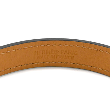 エルメス HERMES リヴァル ドゥブルトゥール ブラック レザー メタル ブレスレット シルバー金具 レザーブレス 二重 二連 スタッズ