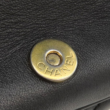 シャネル CHANEL シェブロン ウィズ シック ブラック ラムスキン 2WAYバッグ ゴールド金具 黒 Vステッチ チェーンショルダー ココハンドル