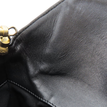 シャネル CHANEL シェブロン ウィズ シック ブラック ラムスキン 2WAYバッグ ゴールド金具 黒 Vステッチ チェーンショルダー ココハンドル