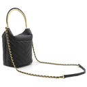 シャネル CHANEL シェブロン ウィズ シック ブラック ラムスキン 2WAYバッグ ゴールド金具 黒 Vステッチ チェーンショルダー ココハンドル