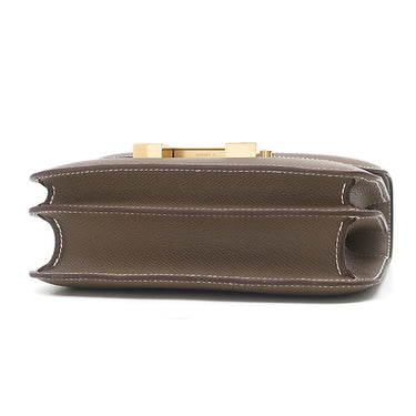 エルメス HERMES コンスタンス3 ミニ ミロワール エトゥープ ヴォーエプソン ショルダーバッグ ゴールド金具 新品 未使用 グレージュ