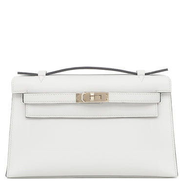 エルメス HERMES ポシェットケリー グリプラチナ ヴォースイフト ハンドバッグ シャンパンゴールド金具 新品 未使用 ミニバッグ