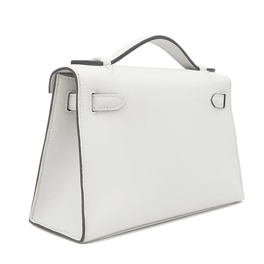 エルメス HERMES ポシェットケリー グリプラチナ ヴォースイフト ハンドバッグ シャンパンゴールド金具 新品 未使用 ミニバッグ