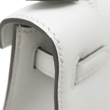 エルメス HERMES ポシェットケリー グリプラチナ ヴォースイフト ハンドバッグ シャンパンゴールド金具 新品 未使用 ミニバッグ