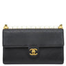 シャネル CHANEL マトラッセ パール チェーンウォレット ブラック ラムスキン フェイクパール チェーンウォレット ゴールド金具 黒 チェーンショルダー