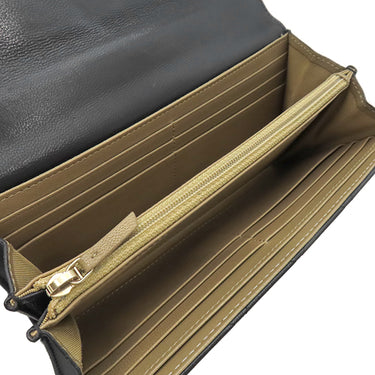 シャネル CHANEL マトラッセ パール チェーンウォレット ブラック ラムスキン フェイクパール チェーンウォレット ゴールド金具 黒 チェーンショルダー