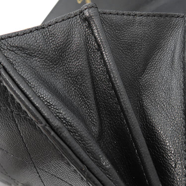 シャネル CHANEL マトラッセ パール チェーンウォレット ブラック ラムスキン フェイクパール チェーンウォレット ゴールド金具 黒 チェーンショルダー