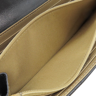 シャネル CHANEL マトラッセ パール チェーンウォレット ブラック ラムスキン フェイクパール チェーンウォレット ゴールド金具 黒 チェーンショルダー