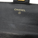 シャネル CHANEL マトラッセ パール チェーンウォレット ブラック ラムスキン フェイクパール チェーンウォレット ゴールド金具 黒 チェーンショルダー