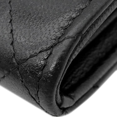 シャネル CHANEL マトラッセ パール チェーンウォレット ブラック ラムスキン フェイクパール チェーンウォレット ゴールド金具 黒 チェーンショルダー