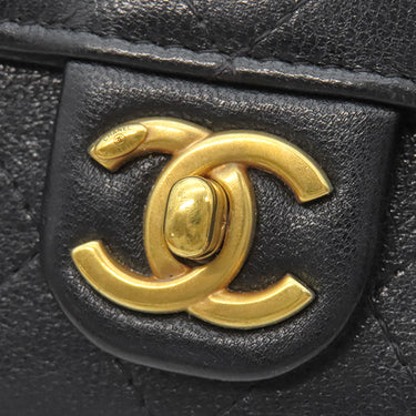 シャネル CHANEL マトラッセ パール チェーンウォレット ブラック ラムスキン フェイクパール チェーンウォレット ゴールド金具 黒 チェーンショルダー