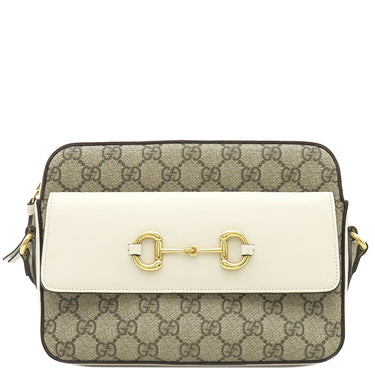 グッチ GUCCI ホースビット 1955 スモール ショルダーバッグ 645454 ブラック GGスプリームキャンバス レザー ショルダーバッグ ゴールド金具 白 ベージュ