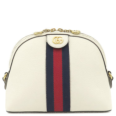 グッチ GUCCI オフィディア スモール ショルダーバッグ 499621 アイボリー レザー ショルダーバッグ ゴールド金具 紺 赤 白 GG