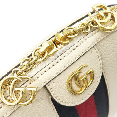 グッチ GUCCI オフィディア スモール ショルダーバッグ 499621 アイボリー レザー ショルダーバッグ ゴールド金具 紺 赤 白 GG