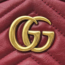 グッチ GUCCI GGマーモント ラウンドショルダー 550154 レッド レザー ショルダーバッグ ゴールド金具 赤 チェーンショルダー
