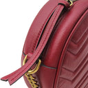 グッチ GUCCI GGマーモント ラウンドショルダー 550154 レッド レザー ショルダーバッグ ゴールド金具 赤 チェーンショルダー