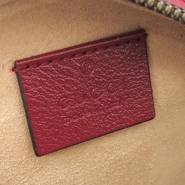 グッチ GUCCI GGマーモント ラウンドショルダー 550154 レッド レザー ショルダーバッグ ゴールド金具 赤 チェーンショルダー