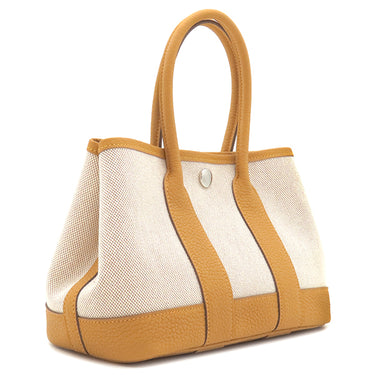 エルメス HERMES ネオ ガーデン23 エクリュ×ナチュラルサブレ トワルアッシュ ネゴンダ ハンドバッグ シルバー金具 新品 未使用 ガーデンパーティー ミニ トワルH