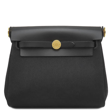 エルメス HERMES エールバッグジップ ミニ 20 ブラック キャンバス レザー トワルアッシュヴァイキング ヴァッシュハンター ショルダーバッグ ゴールド金具 新品 未使用 トワルH