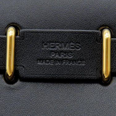 エルメス HERMES エールバッグジップ ミニ 20 ブラック キャンバス レザー トワルアッシュヴァイキング ヴァッシュハンター ショルダーバッグ ゴールド金具 新品 未使用 トワルH