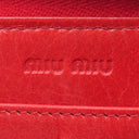 ミュウミュウ MIU MIU マテラッセ ラウンドファスナー 5M0506 レッド レザー 長財布 ゴールド金具 赤