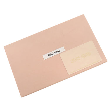 ミュウミュウ MIU MIU マテラッセ ラウンドファスナー 5M0506 レッド レザー 長財布 ゴールド金具 赤