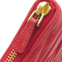 ミュウミュウ MIU MIU マテラッセ ラウンドファスナー 5M0506 レッド レザー 長財布 ゴールド金具 赤