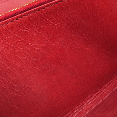 ミュウミュウ MIU MIU マテラッセ ラウンドファスナー 5M0506 レッド レザー 長財布 ゴールド金具 赤