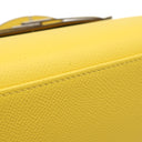 エルメス HERMES ケリー25 外縫い ジョーヌナプル ヴォーエプソン 2WAYバッグ シルバー金具 黄色 ショルダー