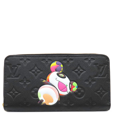 ルイヴィトン LOUIS VUITTON LV×TM ジッピー ウォレット M14160 ノワール モノグラムアンプラント 長財布 ゴールド金具 村上隆 ラウンドファスナー 黒