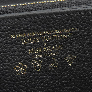 ルイヴィトン LOUIS VUITTON LV×TM ジッピー ウォレット M14160 ノワール モノグラムアンプラント 長財布 ゴールド金具 村上隆 ラウンドファスナー 黒