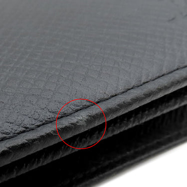 ルイヴィトン LOUIS VUITTON ポルトフォイユ フロリン M31112 アルドワーズ タイガ 二つ折り財布 シルバー金具 黒 イニシャル刻印有り