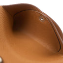 エルメス HERMES カルヴィ デュオ ゴールド ヴォーエプソン カードケース シルバー金具 新品 未使用 茶 フラグメントケース