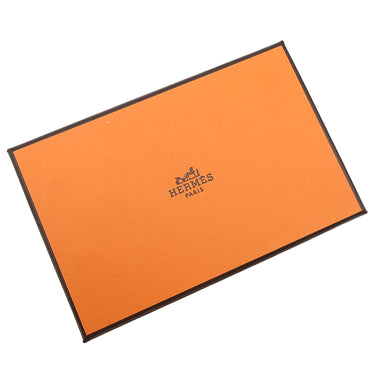 エルメス HERMES カルヴィ デュオ ゴールド ヴォーエプソン カードケース シルバー金具 新品 未使用 茶 フラグメントケース